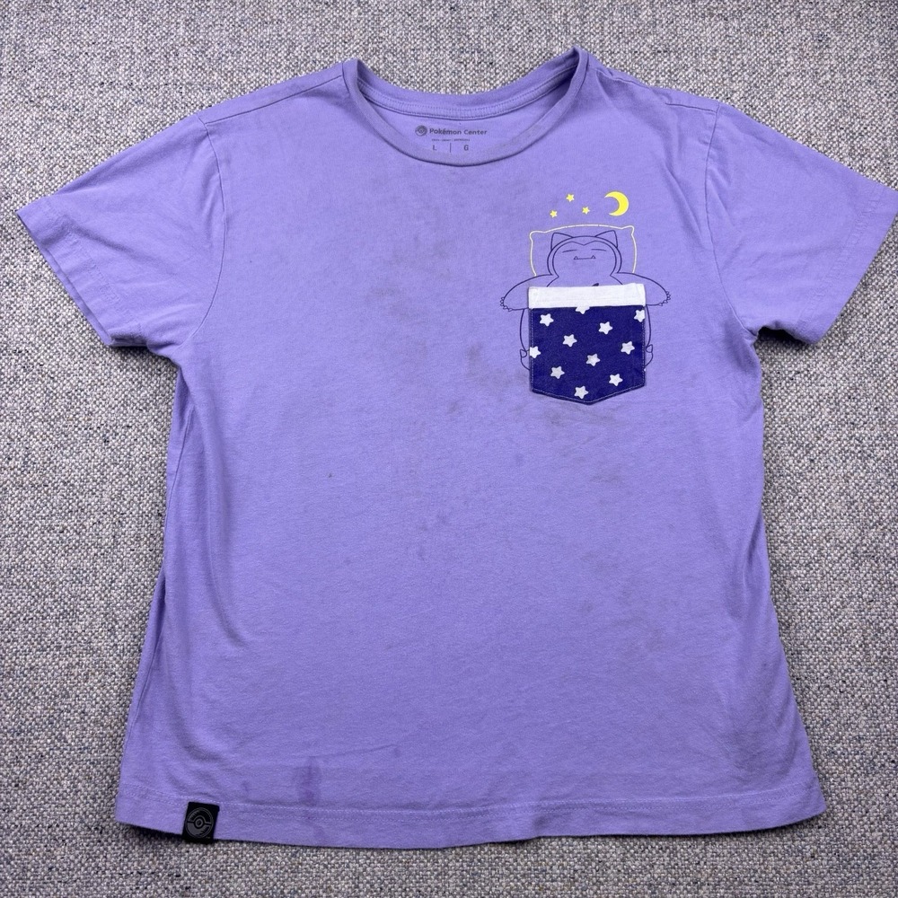 Pokémon Center Pikachu Snorlax Peek-a-Pokémon Pocket T-Shirt Youth L